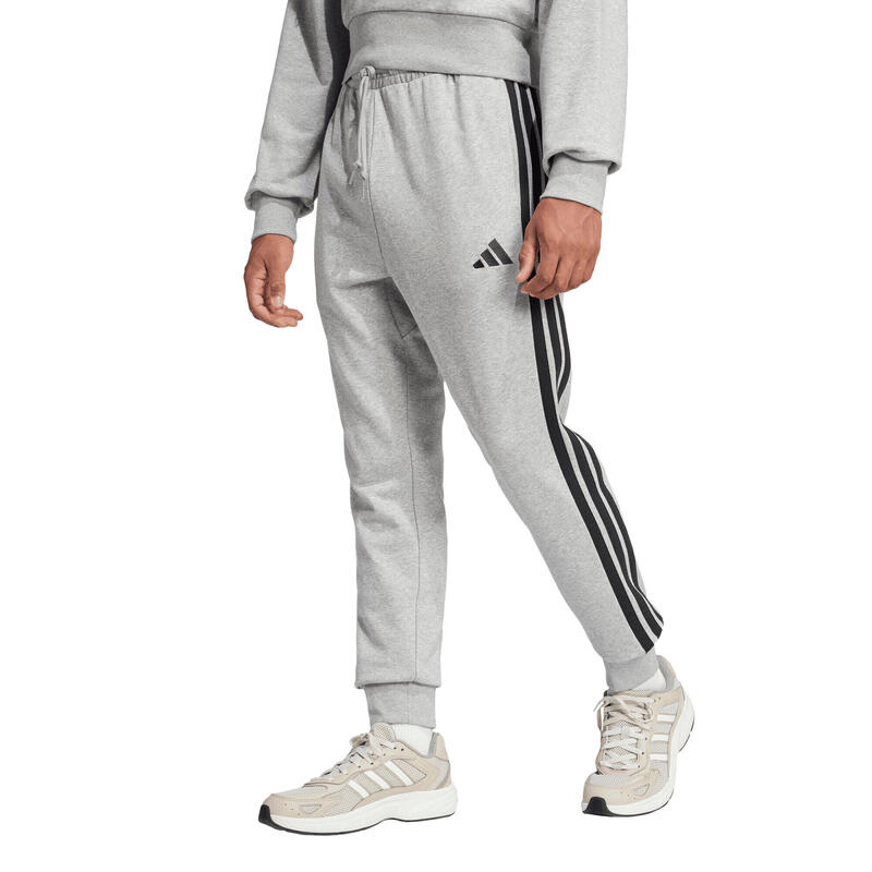 Pantaloni din material plușat Essential cu 3 dungi