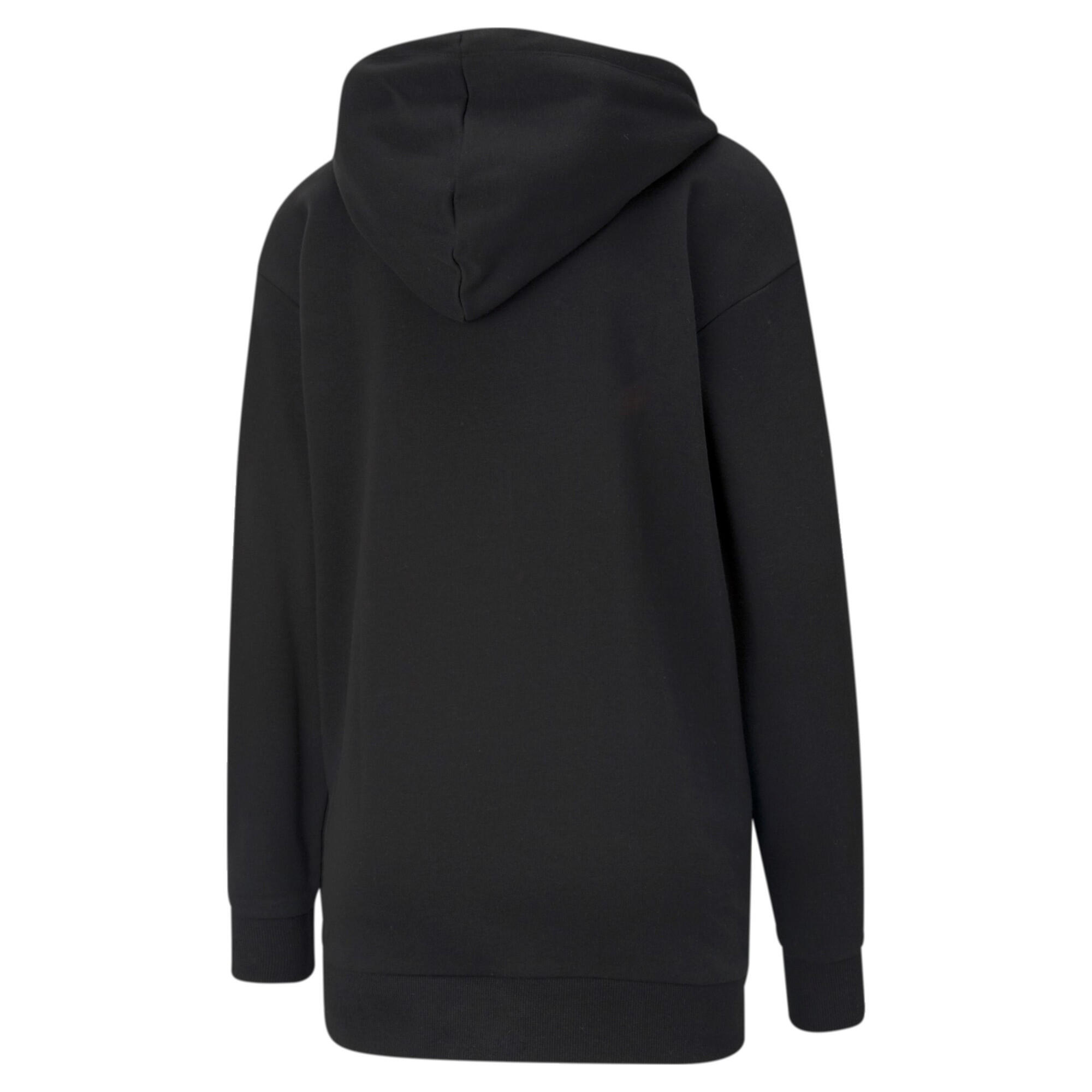 Essentials Logo Elongated Hoodie Damen PUMA Black 3/3