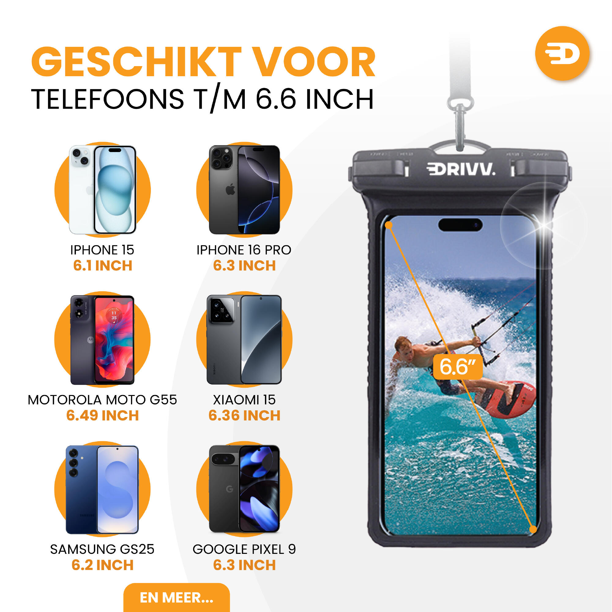 Waterdicht Telefoonhoesje - Hardcase 6.7 inch - Telefoonhoesje - Hoesje 4/6
