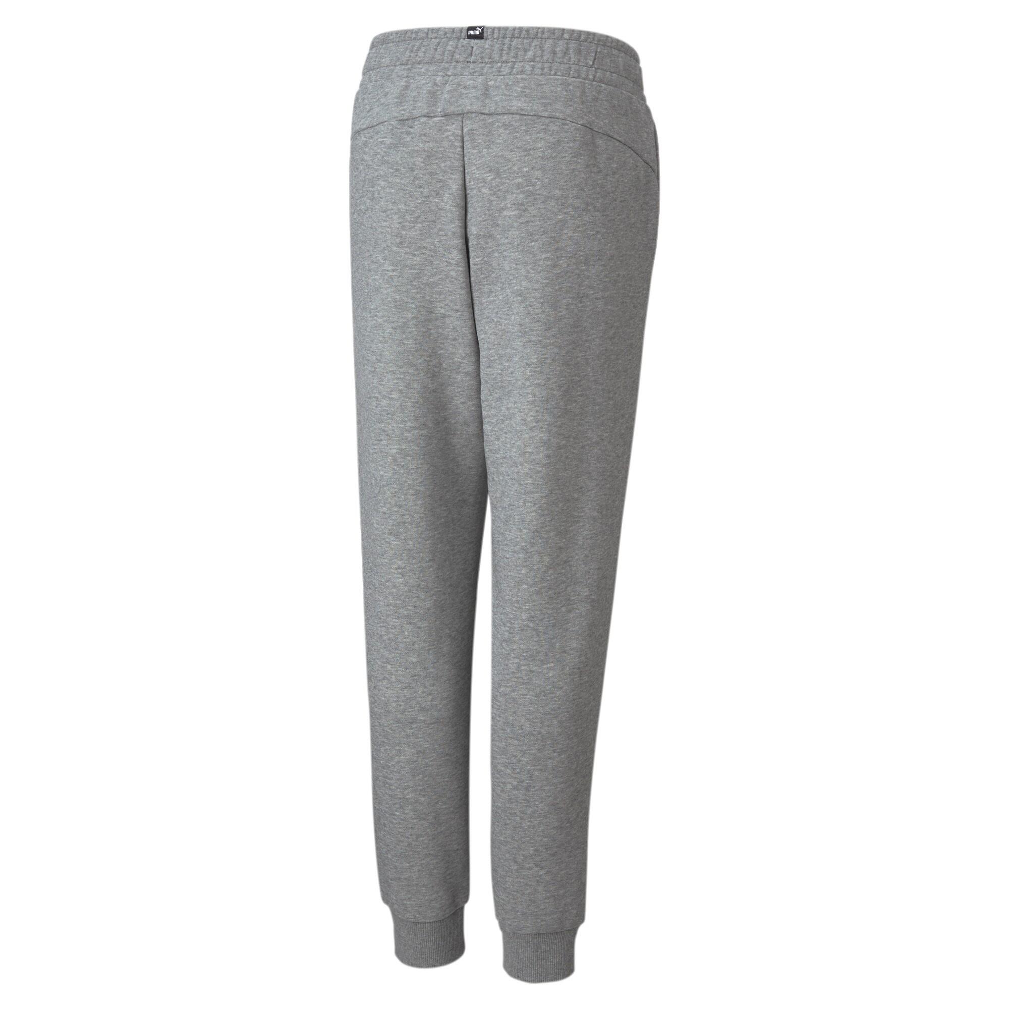 Młodzieżowe spodnie z logo Essentials PUMA Medium Gray Heather 5/5