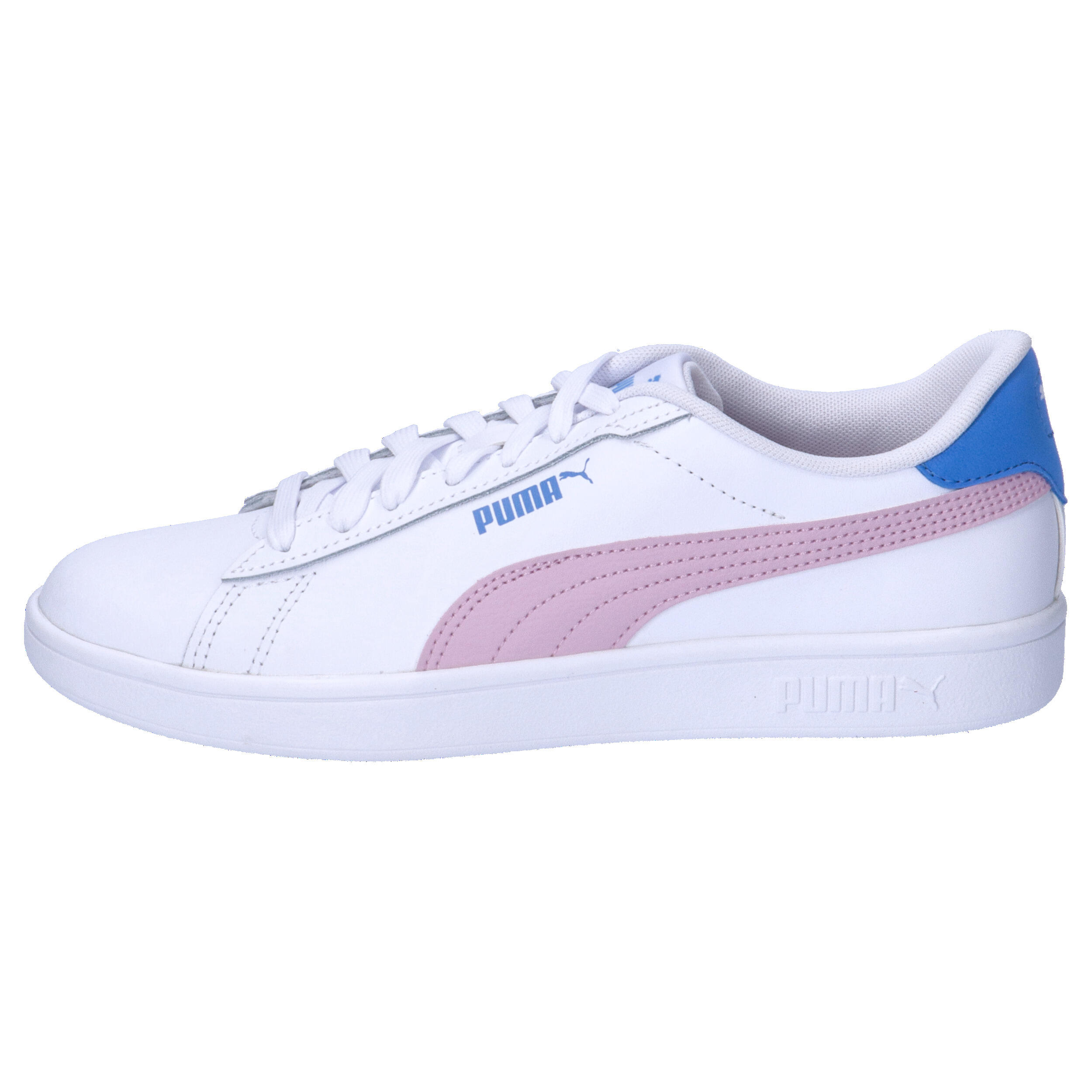 Sneakers Smash 3.0 Leather da ragazzi PUMA White Grape Mist Blue Skies Purple 10/15
