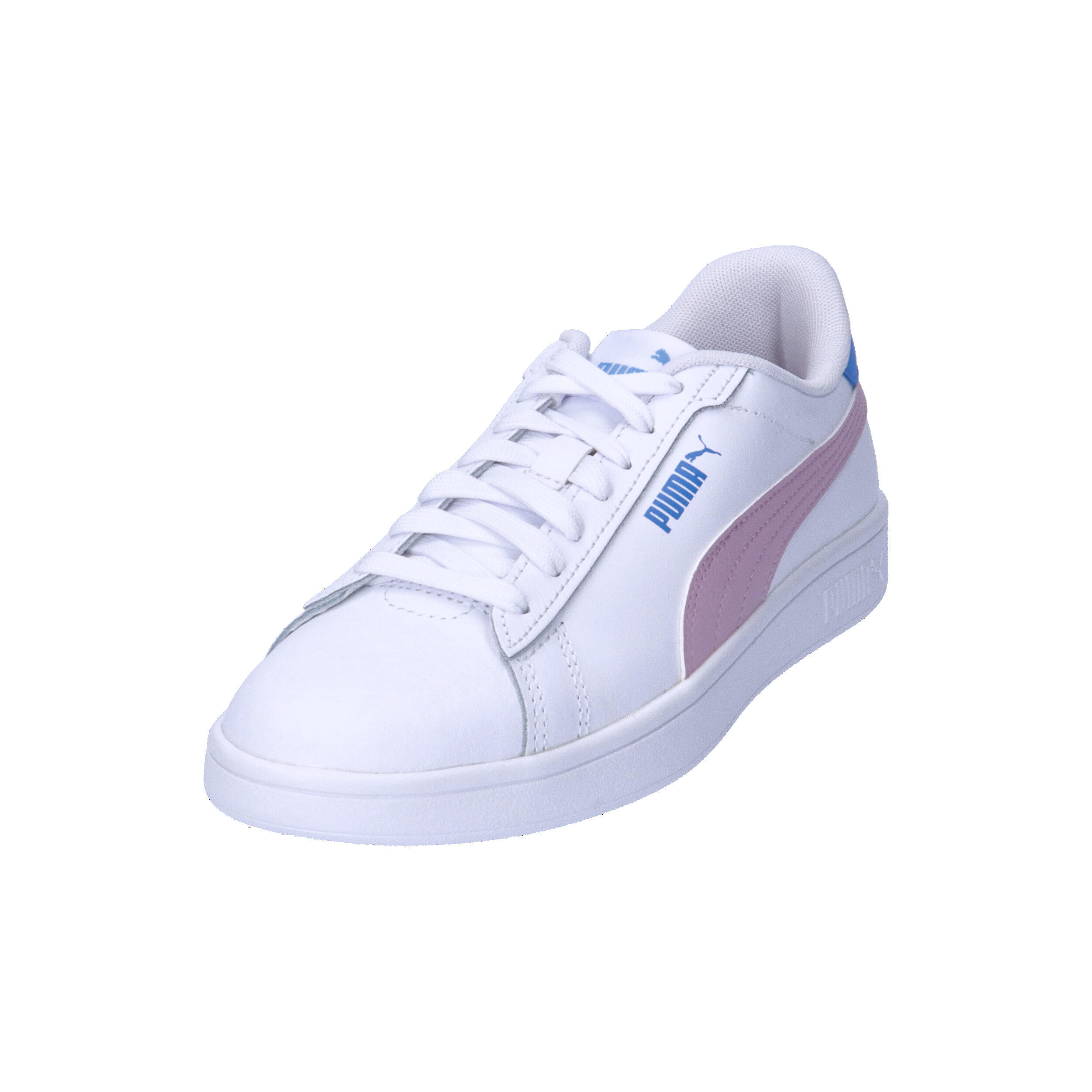 Sneakers Smash 3.0 Leather da ragazzi PUMA White Grape Mist Blue Skies Purple 9/15