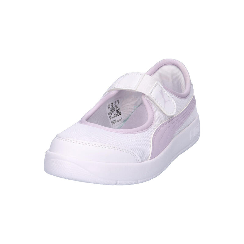 Pantofi sport copii Puma Courtflex V3, Alb