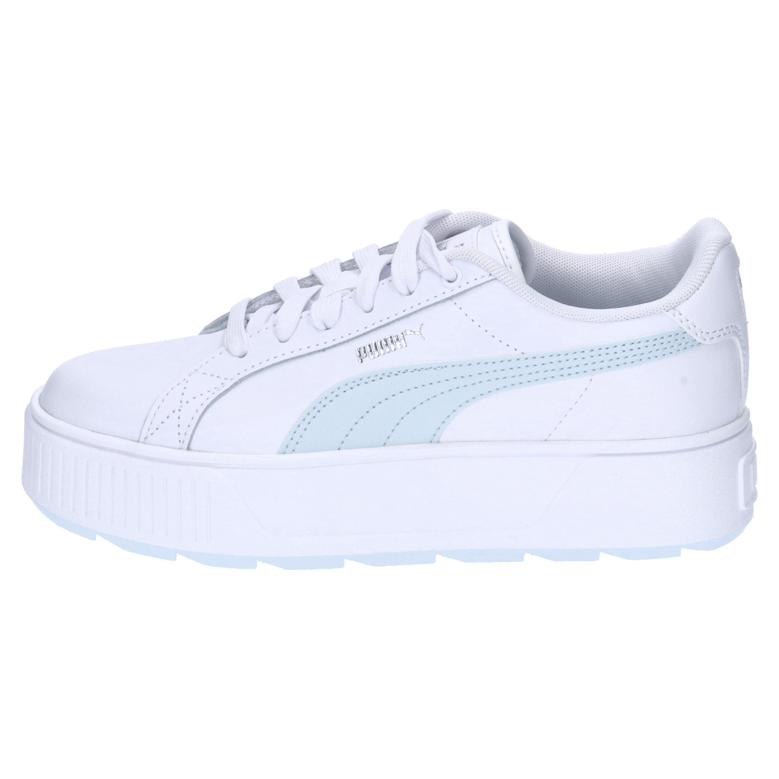 Karmen L Sneakers Damen PUMA White Dewdrop Silver Blue Metallic 10/15