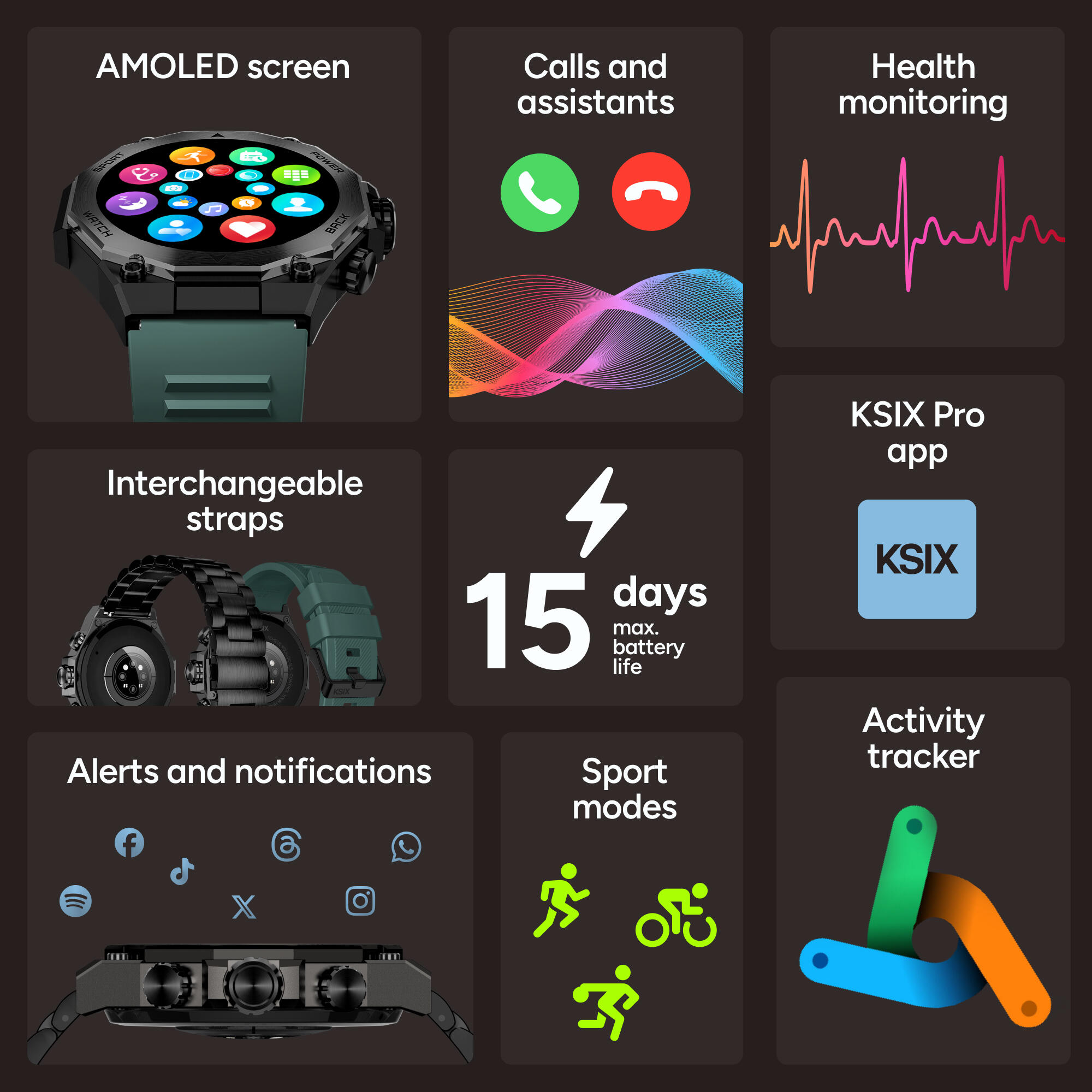 Smartwatch KSIX Titanium Go 2/11