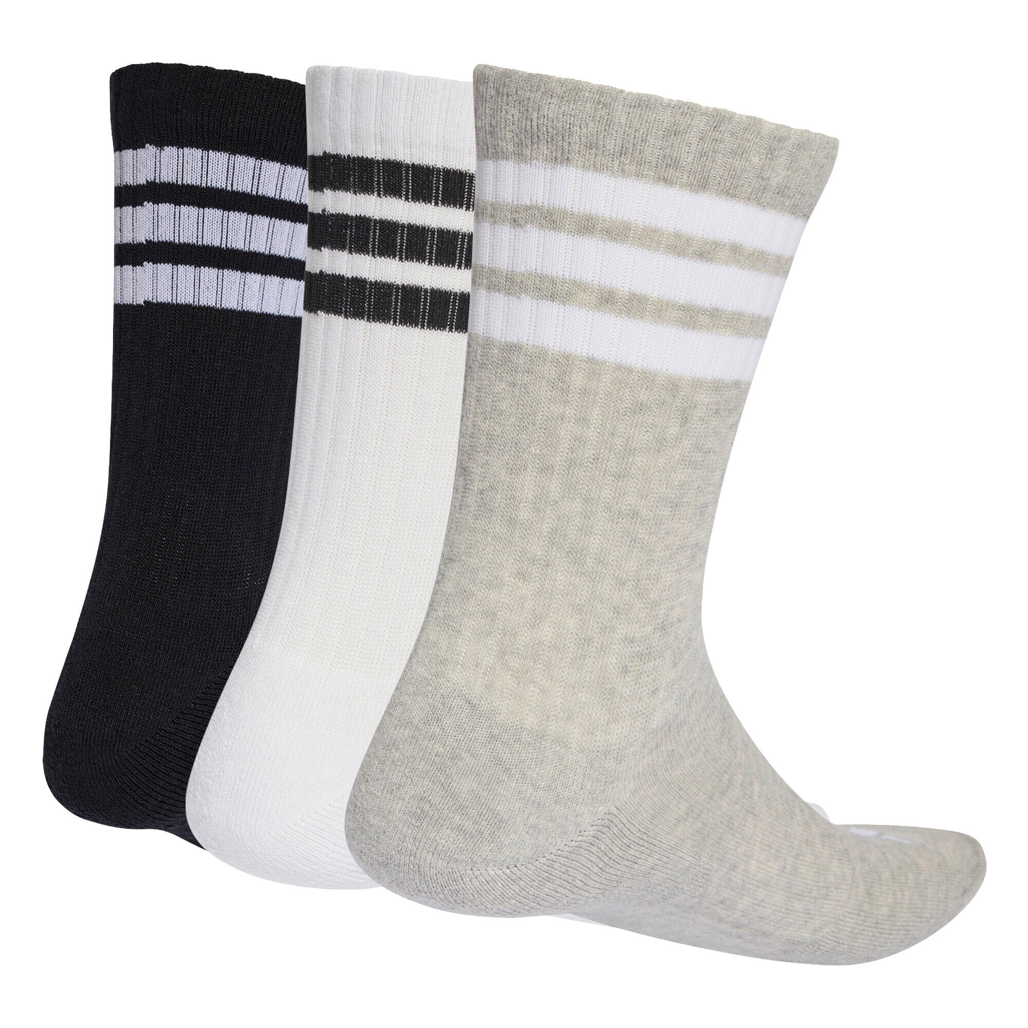 Lot de 3 paires de chaussettes mi-mollet rembourrées 3 bandes 5/7