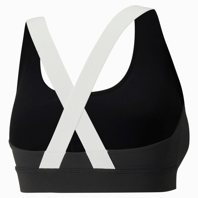 Bustieră Fitness Femei Mid Impact Training Bra Negru