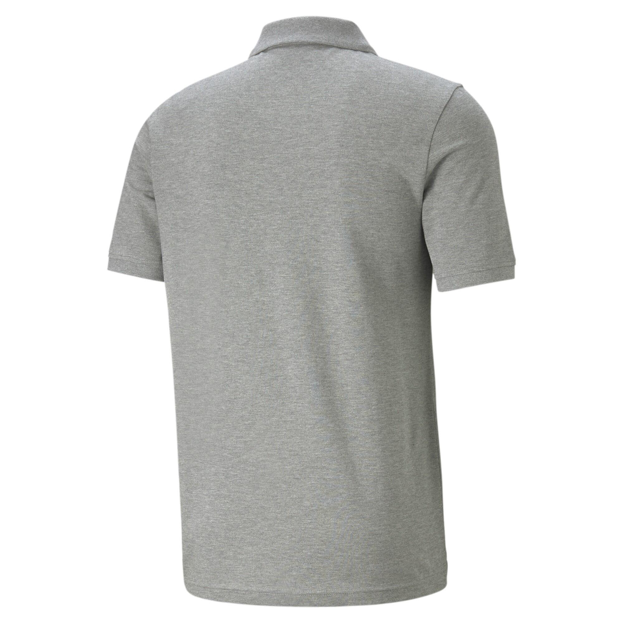 Essentials piqué poloshirt voor heren PUMA Medium Gray Heather 8/8
