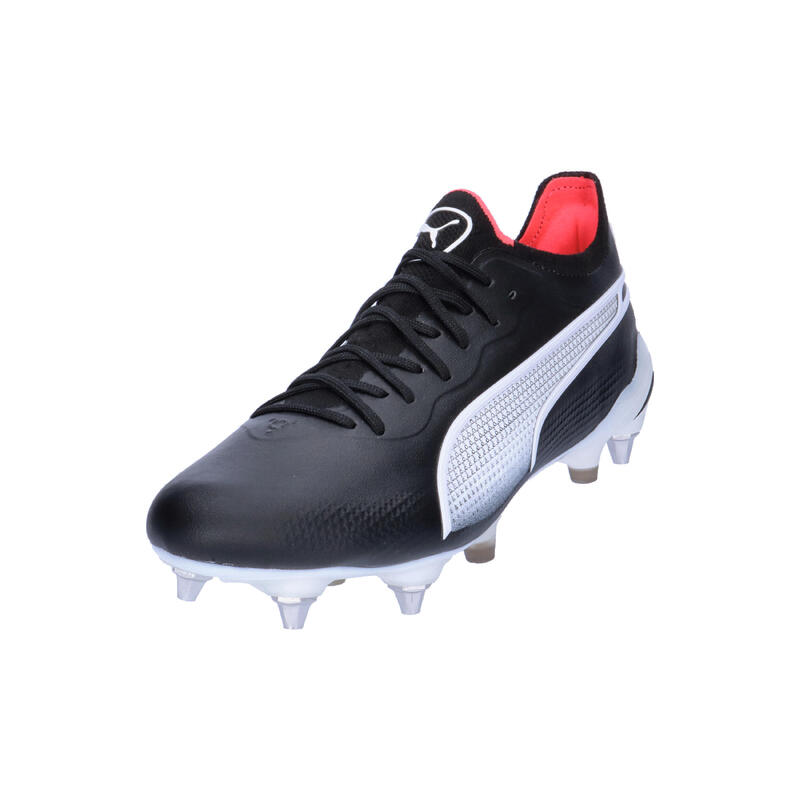 Ghete de fotbal KING ULTIMATE MxSG PUMA Black White Fire Orchid Red