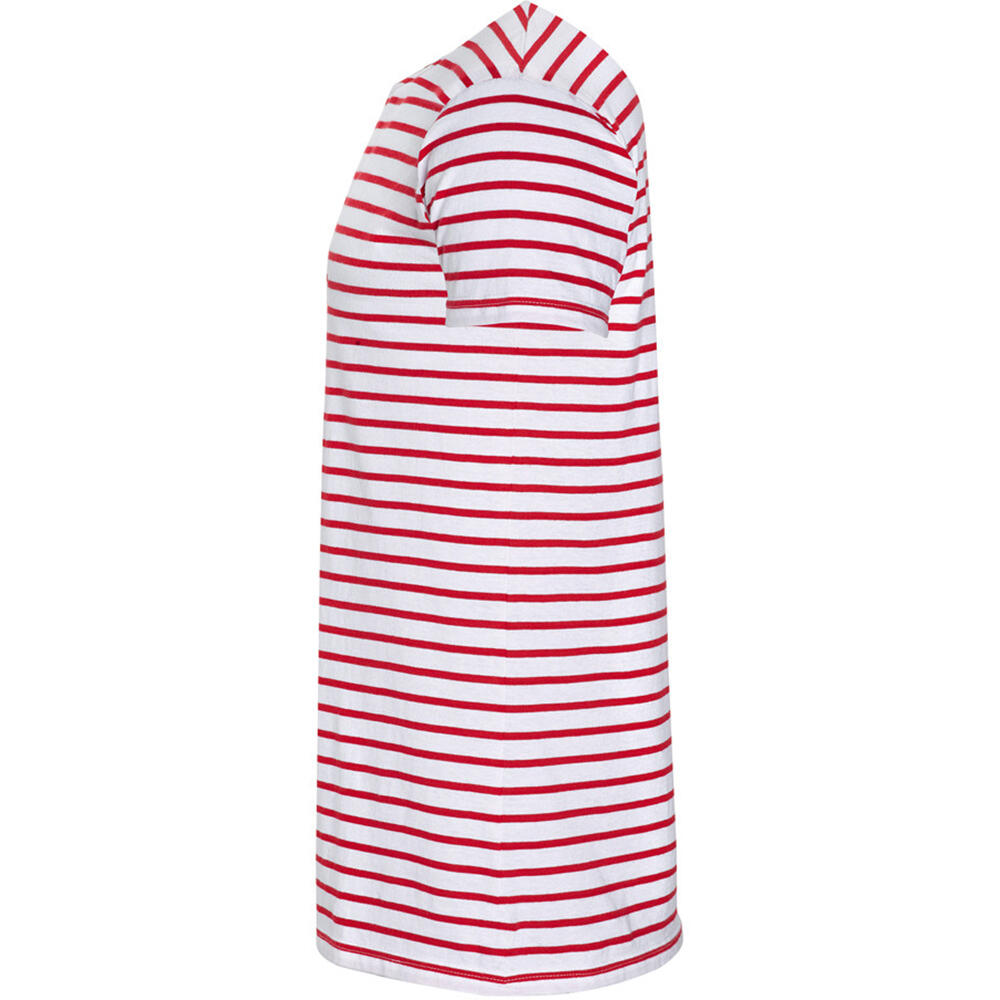 Mens Miles Striped Short Sleeve TShirt (White/Red) 3/4