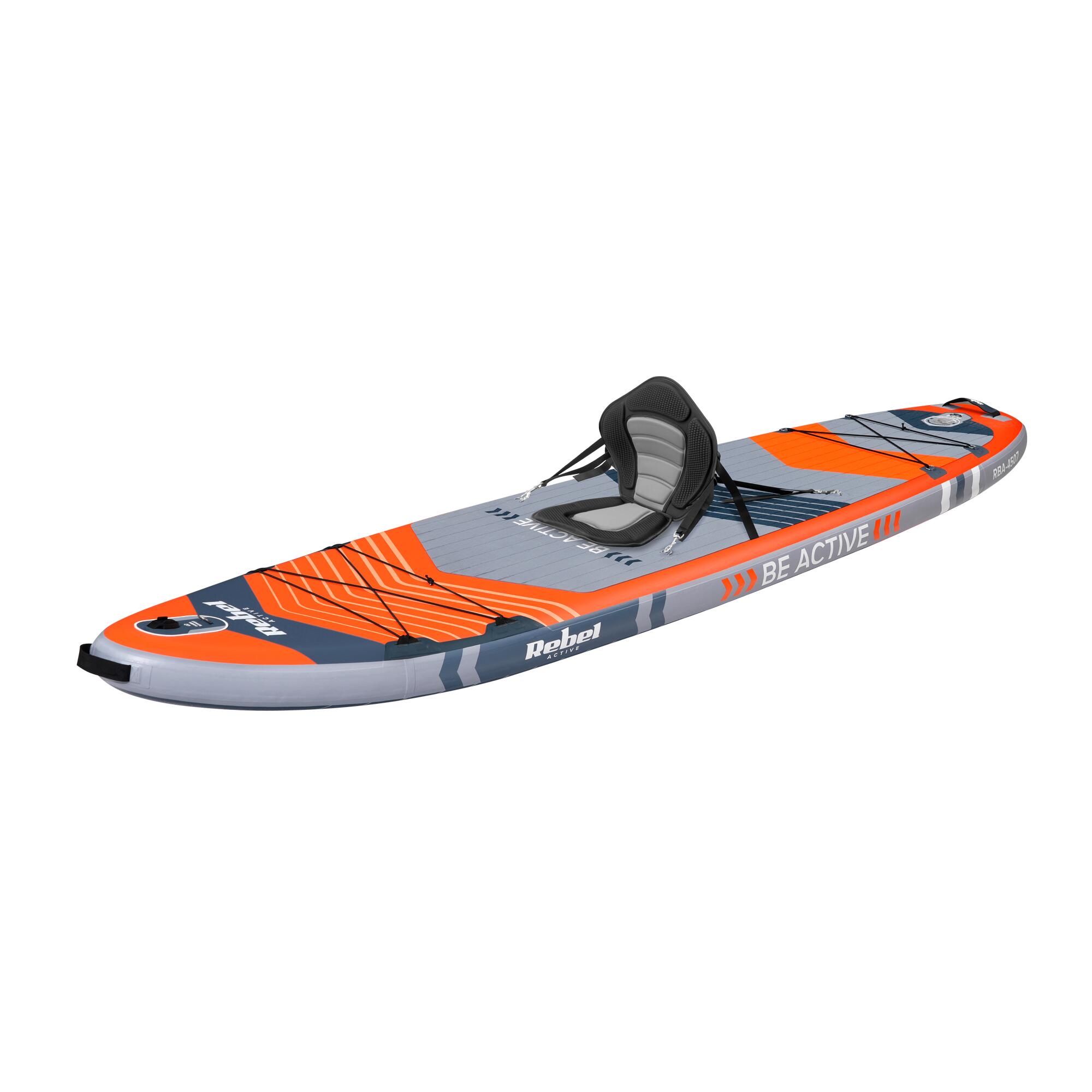 Deska SUP pompowana z siedziskiem do pływania 335 cm wiosło zestaw Rebel 3/7