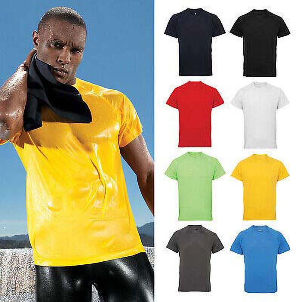 Tri Dri Maglietta Fitness Leggera Manica Corta Uomo TriDri Performance Giallo 2/2