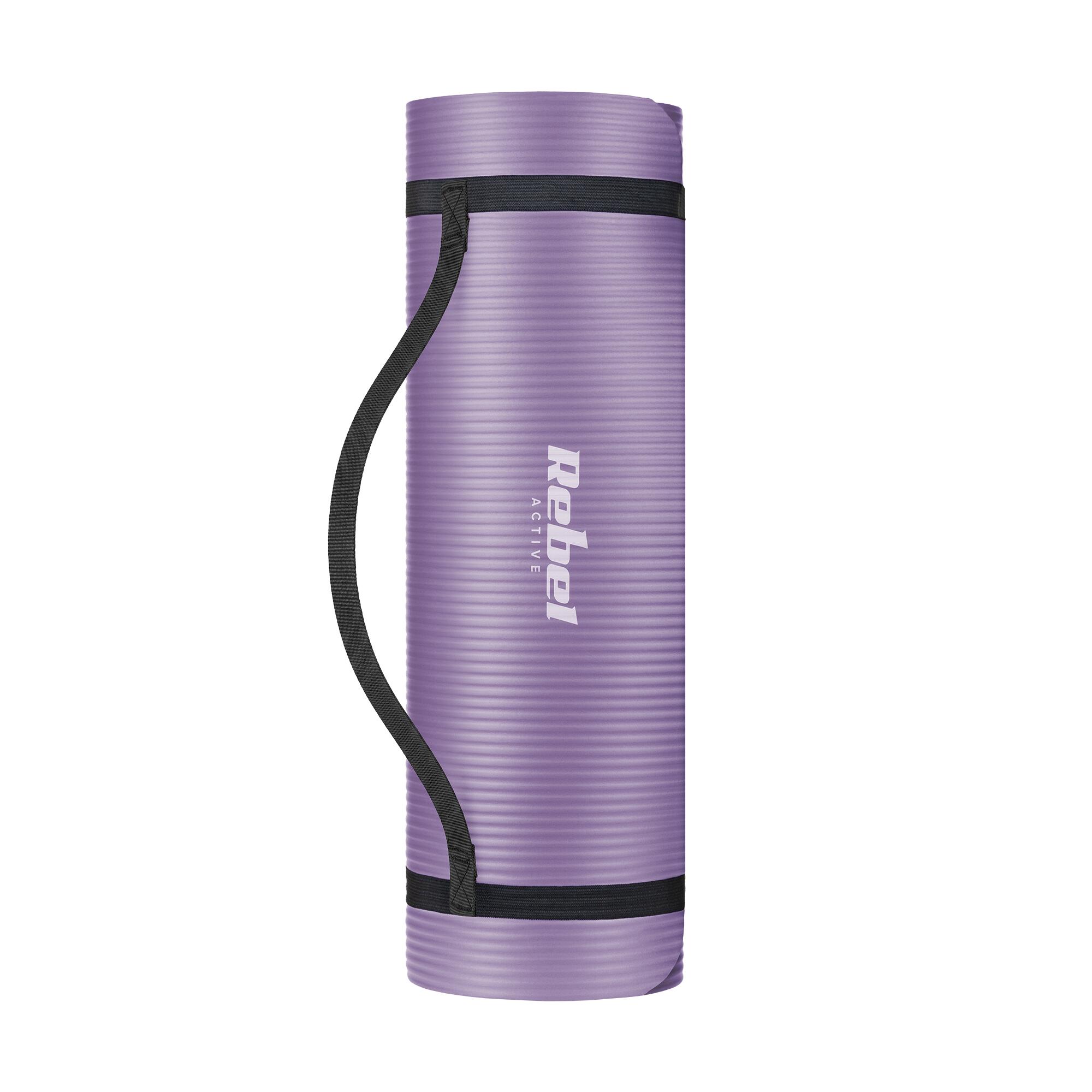 Mata gimnastyczna do ćwiczeń jogi pilatesu fitness 1cm karimata REBEL 3/7
