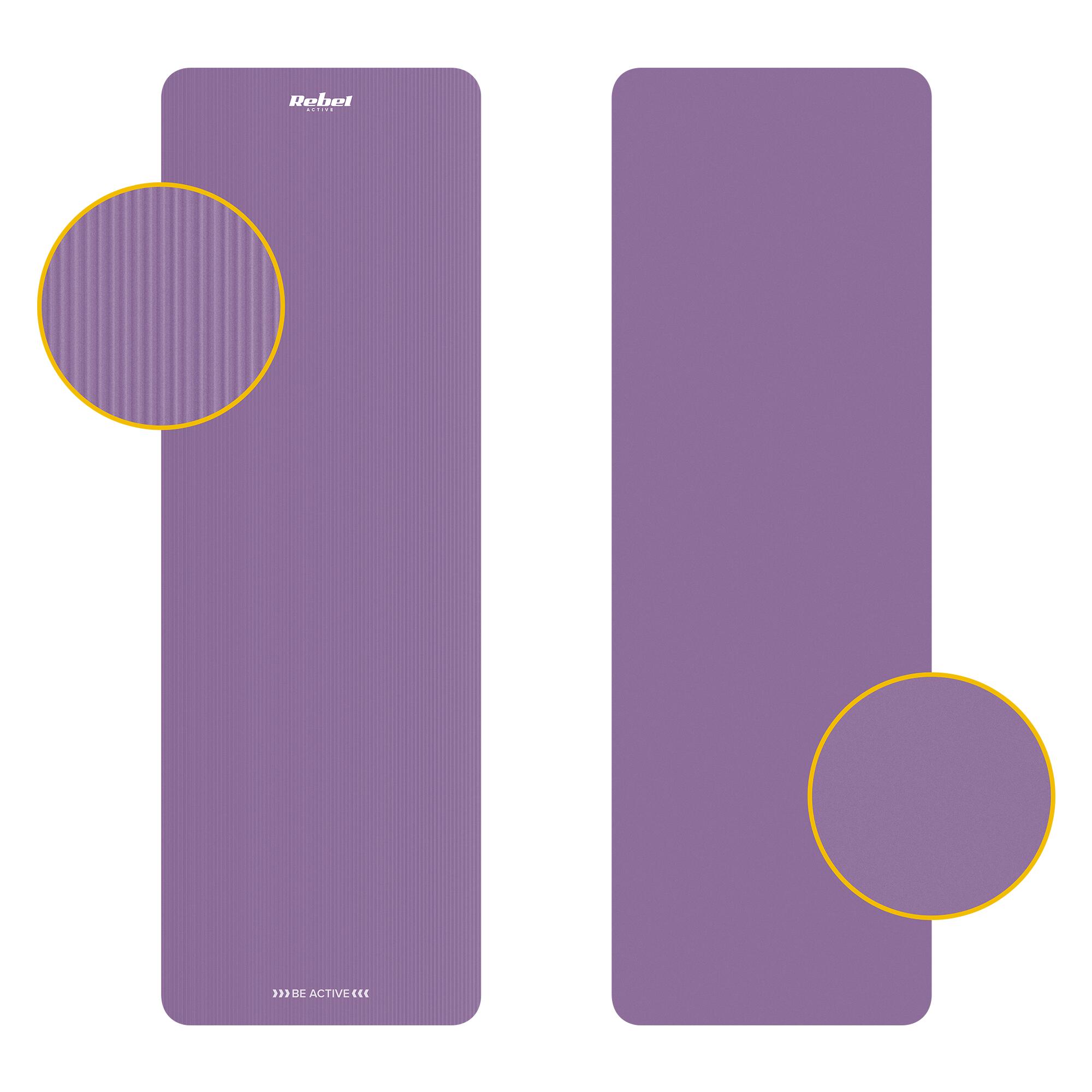 Mata gimnastyczna do ćwiczeń jogi pilatesu fitness 1cm karimata REBEL 4/7