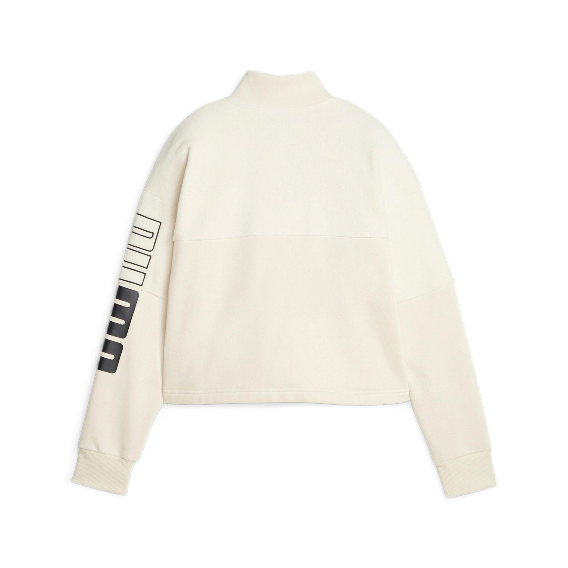 PUMA POWER Colourblock Sweatshirt Damen PUMA Alpine Snow White 7/8
