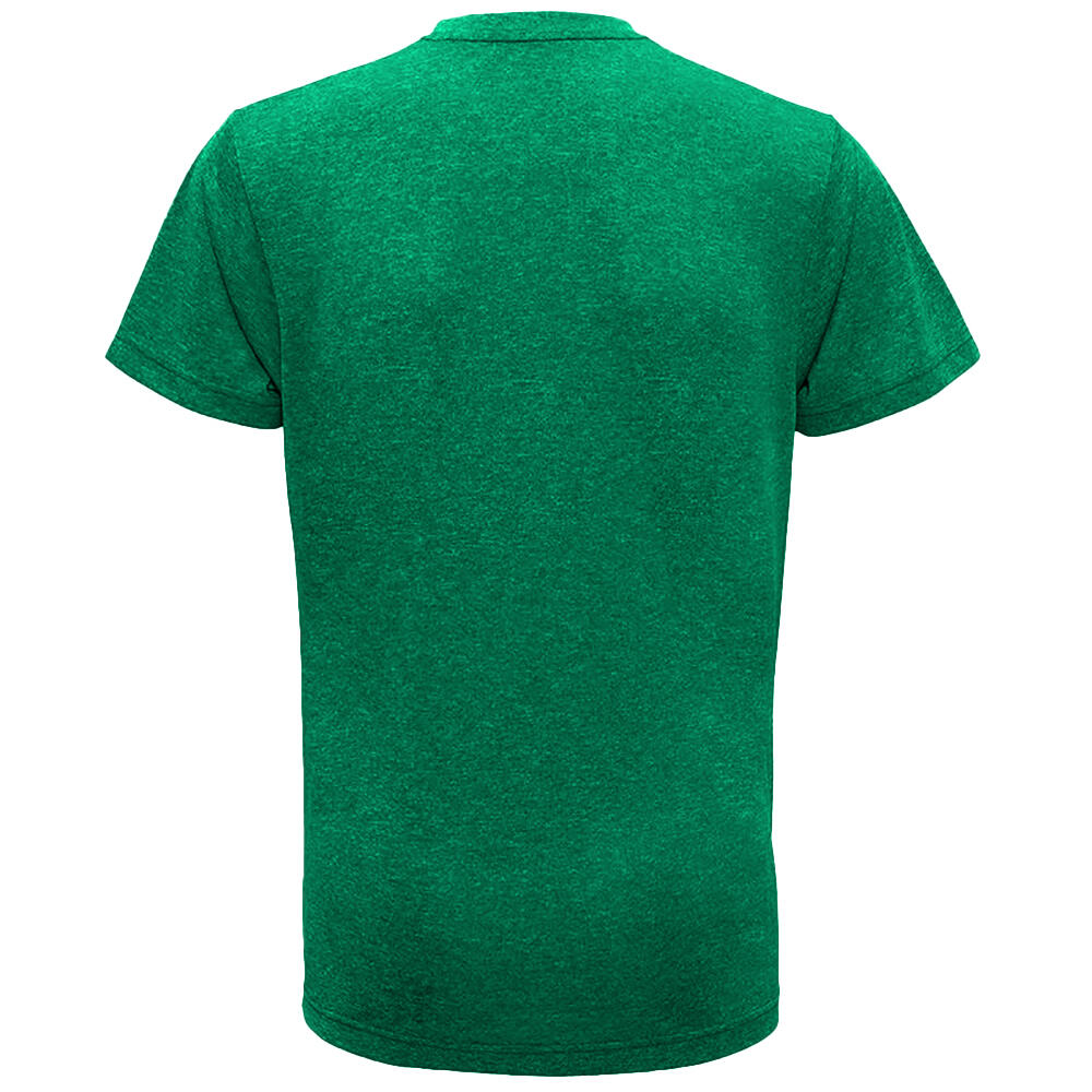 Uomo Tri Dri Tshirt fitness a maniche corte (misto di verde bosco e rosso)