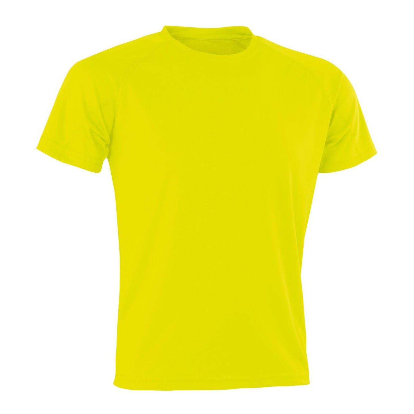 SPIRO Adults Unisex Impact Aircool Tee (Flo Yellow)