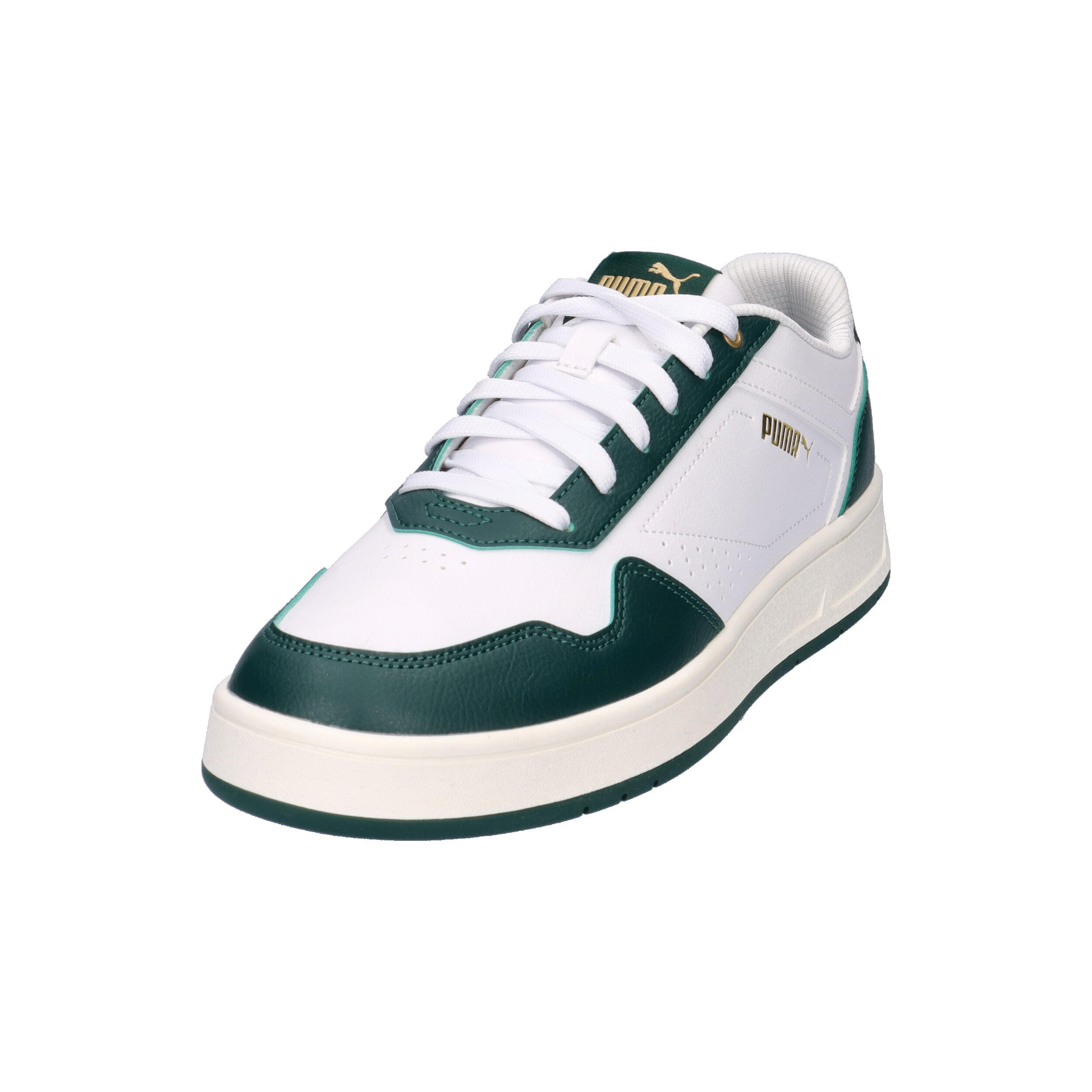 Court Classic Sneakers Erwachsene PUMA White Dark Myrtle Gold Green 9/15