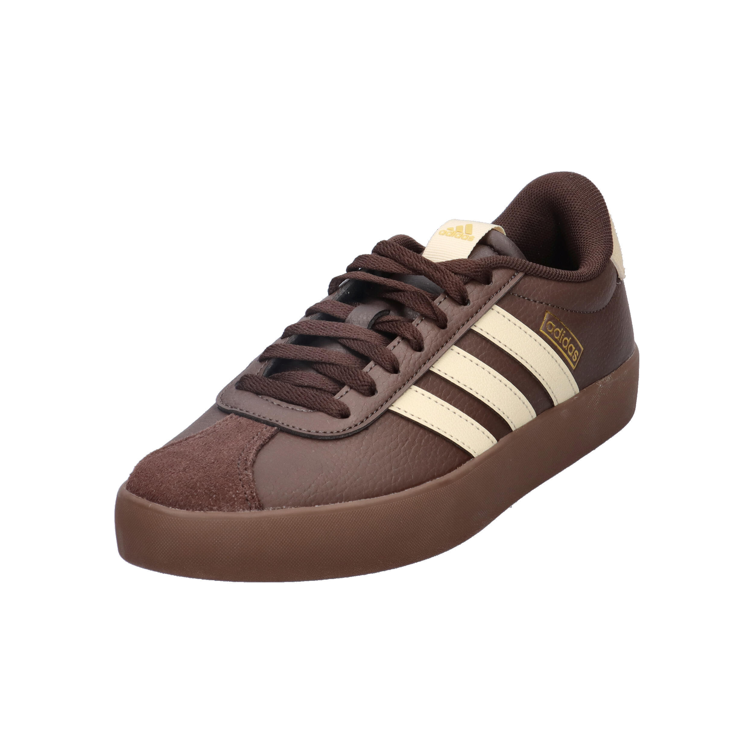 Adidas VL COURT 3.0 Damen Sneaker Schuhe Leder Schnürschuhe KI4574 Brown/Vanilla 9/15