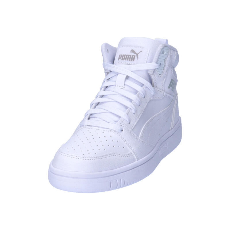 Pantofi Rebound V6 Mid Tineret PUMA White Cool Light Gray