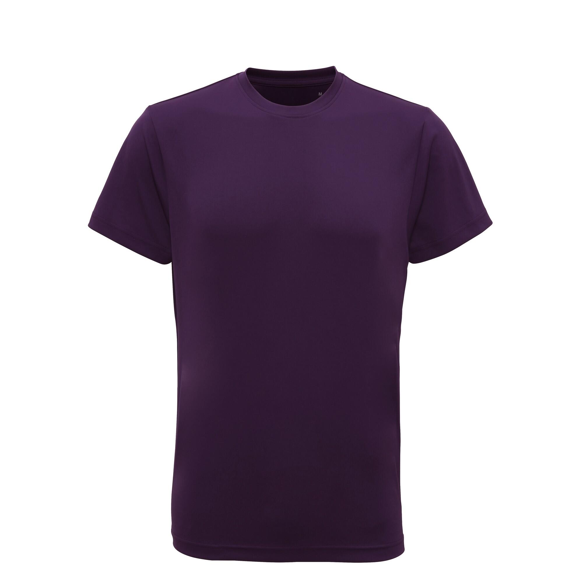 Tri Dri Men's short-sleeved fitness shirt (Bright purple)