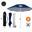 Umbrelă plajă Maui & Sons 170 cm UPF50+ UltraLight 1.1 kg - Albastru