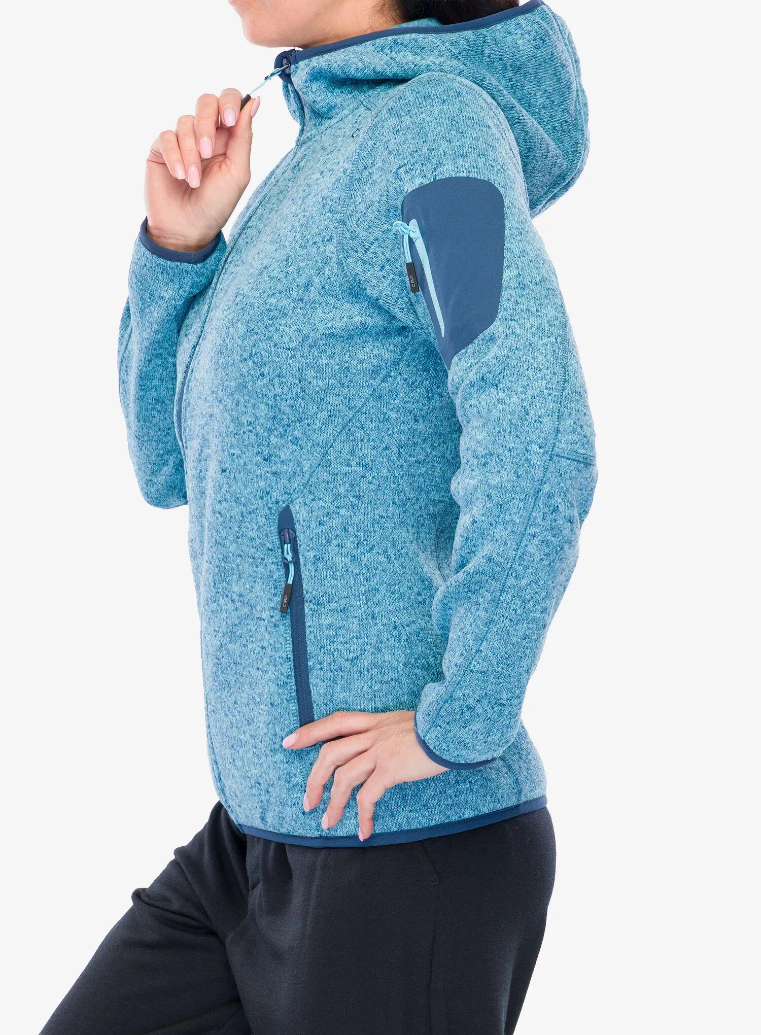 Polar damski CMP Londra Fix Hood Jacket Knitted 3/8