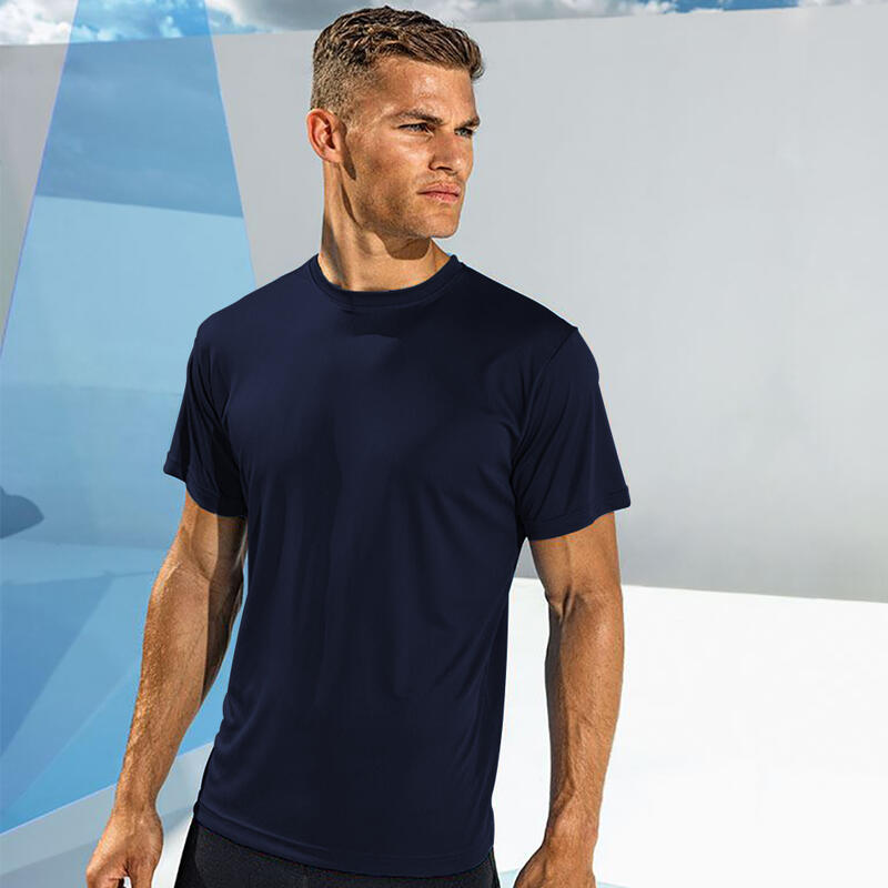 Tri Dri Tshirt de fitness à manches courtes Homme (Bleu marine)