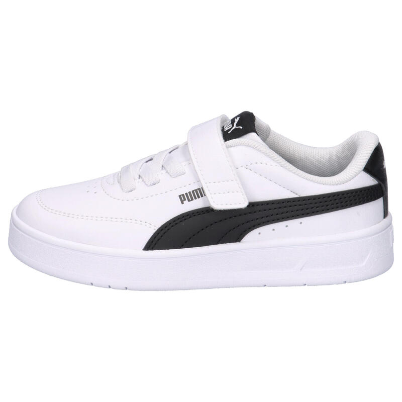 Încălțăminte copii talpă cauciuc, Court Classic Clean, alb PUMA