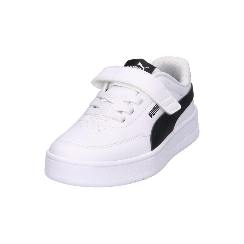 Încălțăminte copii talpă cauciuc, Court Classic Clean, alb PUMA