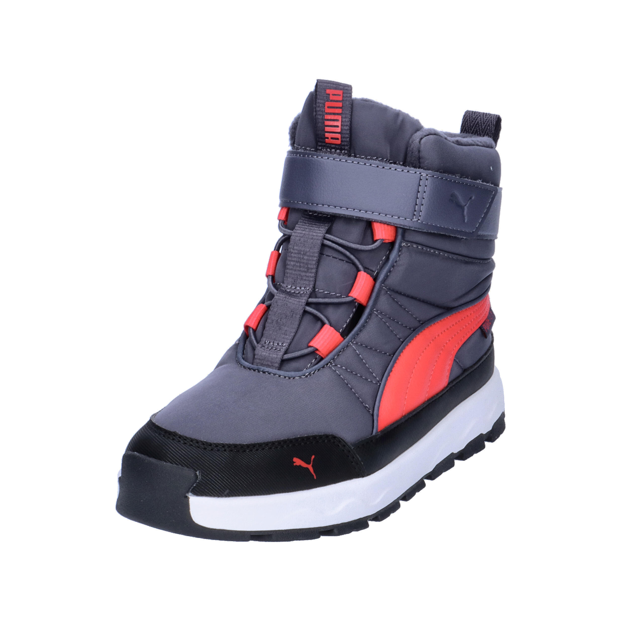 PUMA Evolve Puretex Stiefel Jugendliche PUMA Galactic Gray Tart Cherry Black Red 9/10