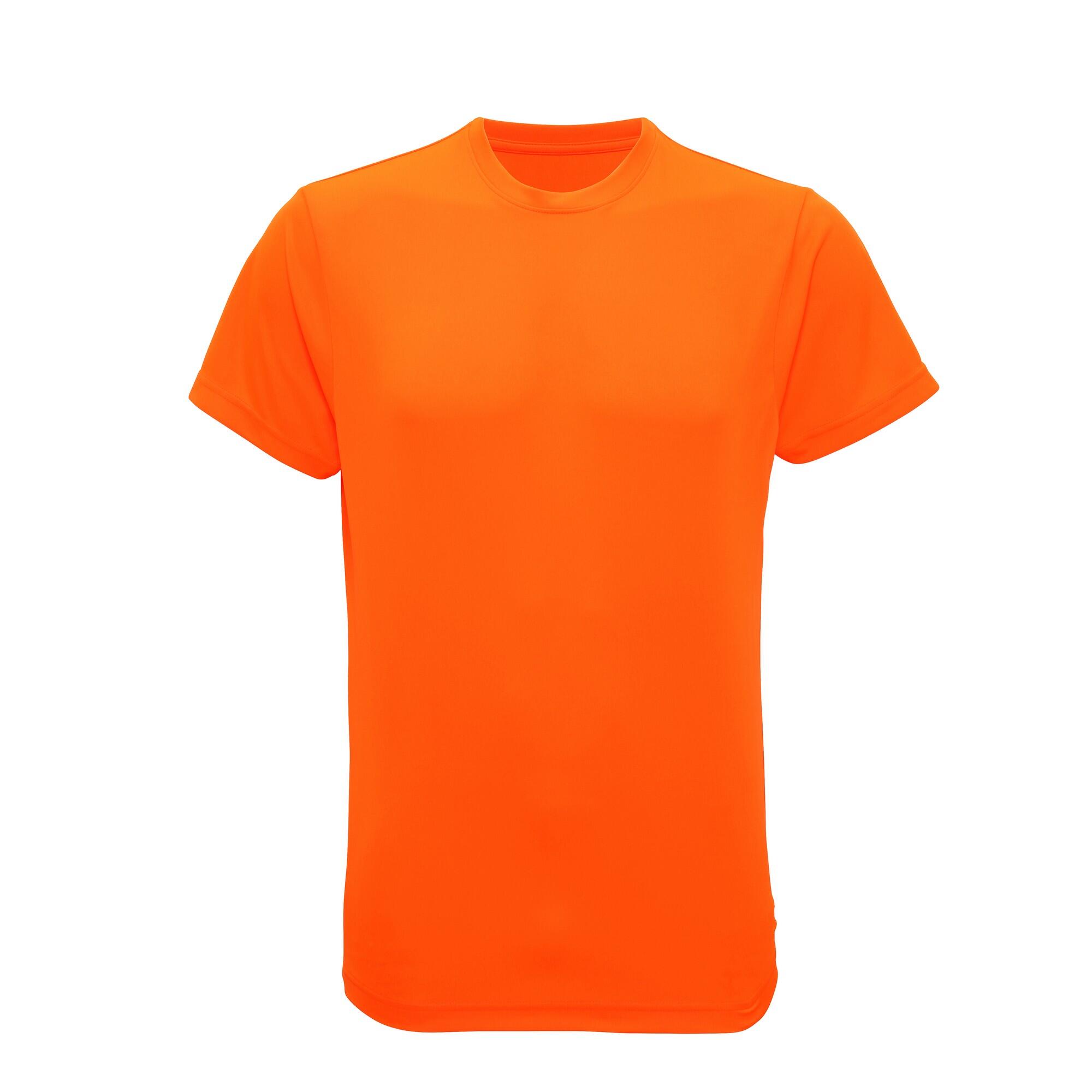 Uomo Maglietta fitness Tri Dri a maniche corte (arancione fluorescente)