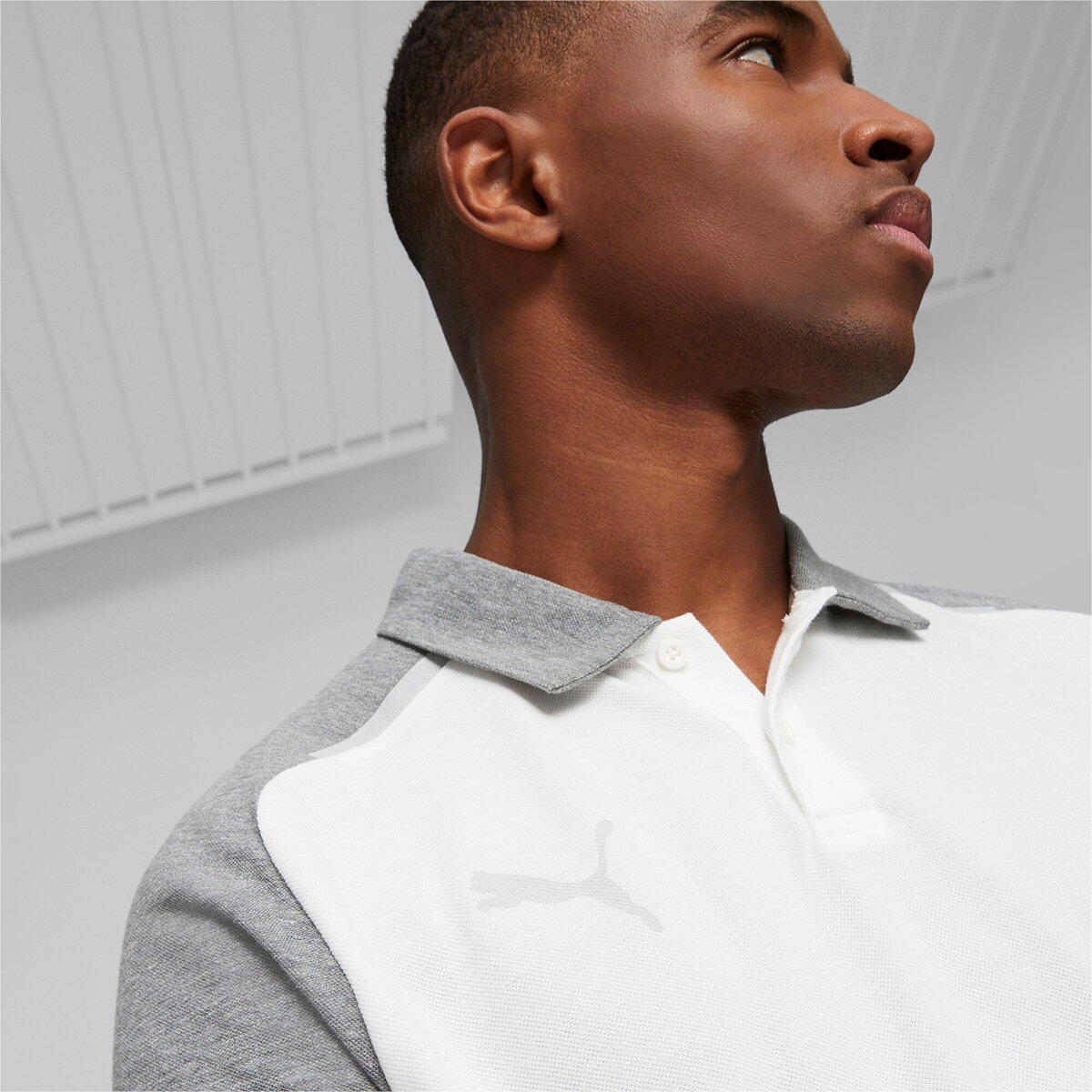 Polo - Casual - Heren - Team Cup Casuals - Regular fit, katoenmix - Wit/grijs 2/6