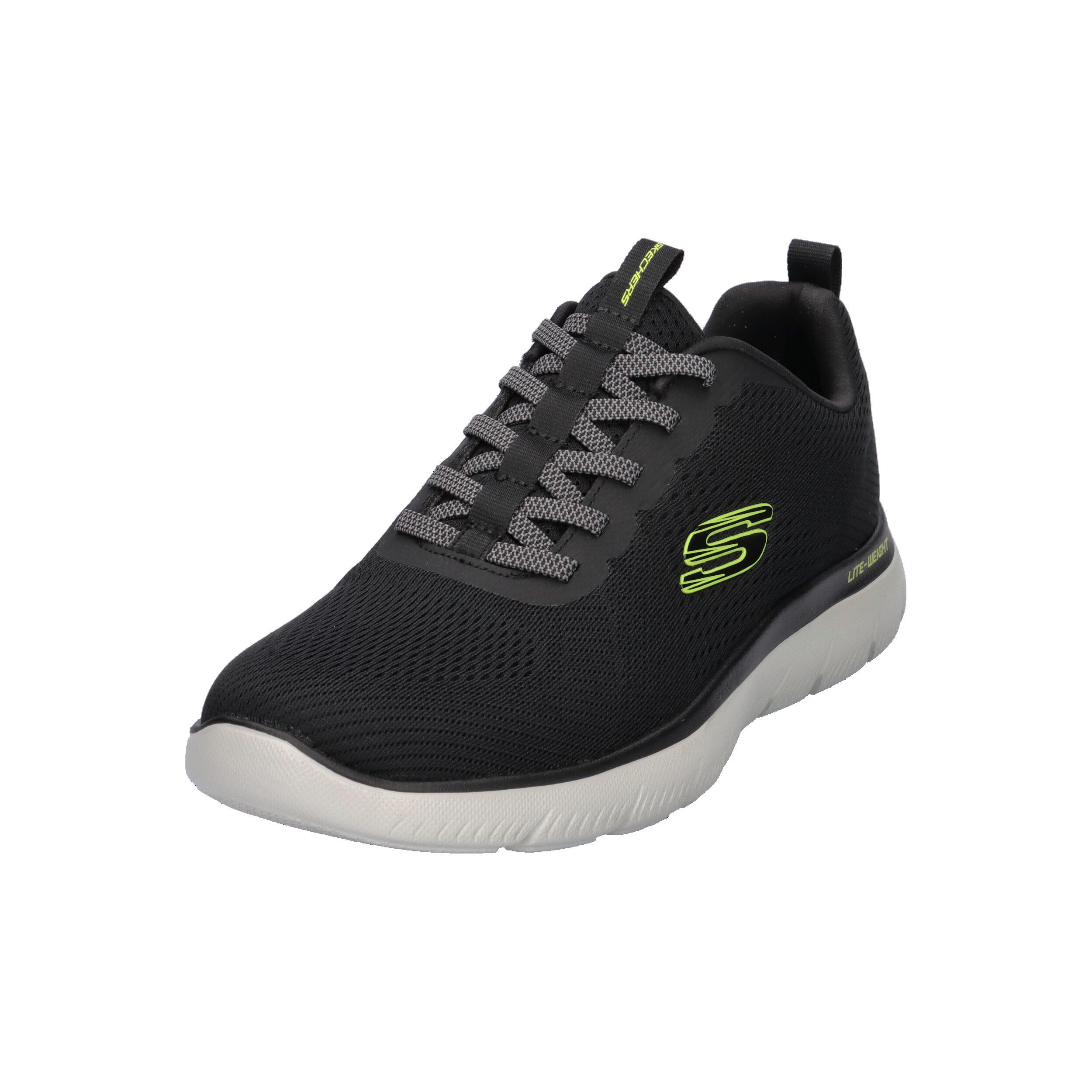 Skechers Herren Summits Eckler Slip-ins Sneaker 232963 BKLM Black/Lime 9/10