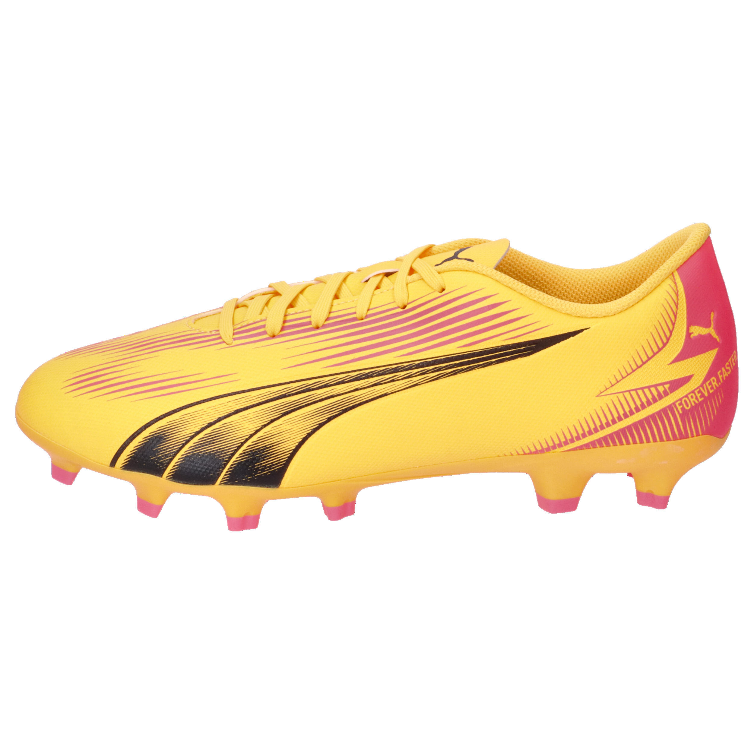 Buty piłkarskie ULTRA PLAY FG/AG PUMA Sun Stream Black Sunset Glow Orange Pink 10/10