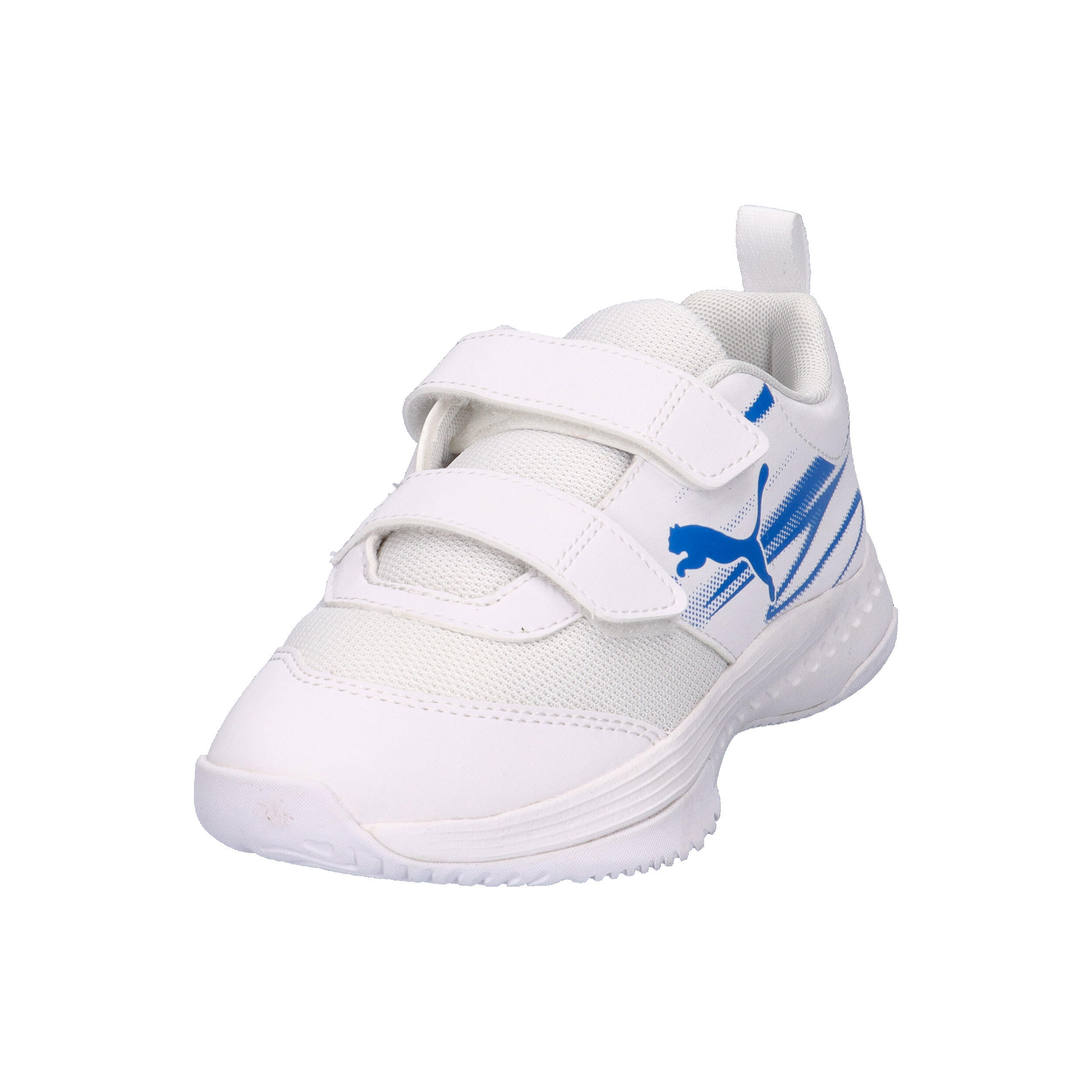 PUMA Varion II V Junior Kinder-Hallenschuhe 108106 13 White-Ultra Blue 9/10