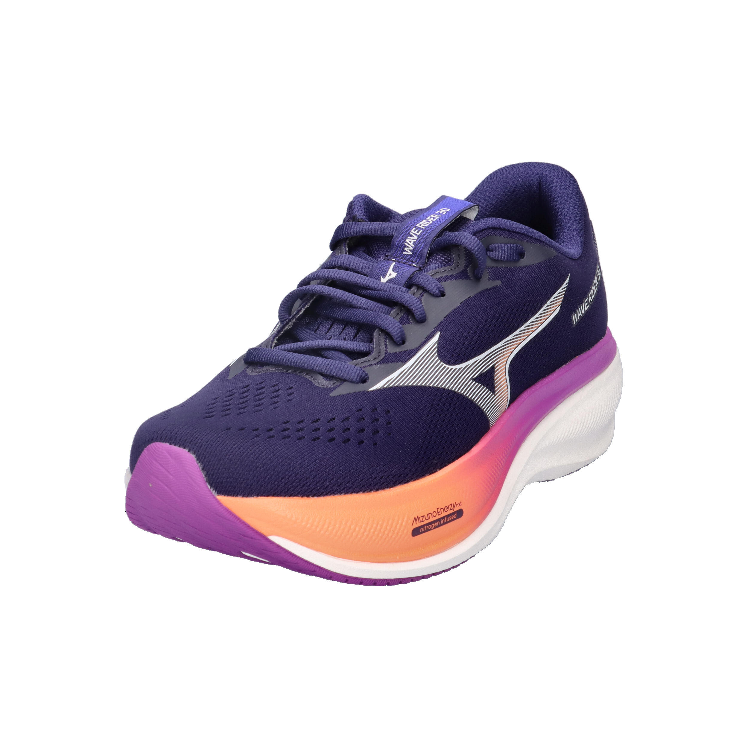Mizuno Damen Wave Rider 30 Laufschuh J1GM262074 Rhodonite/White/Fircecracker 9/15