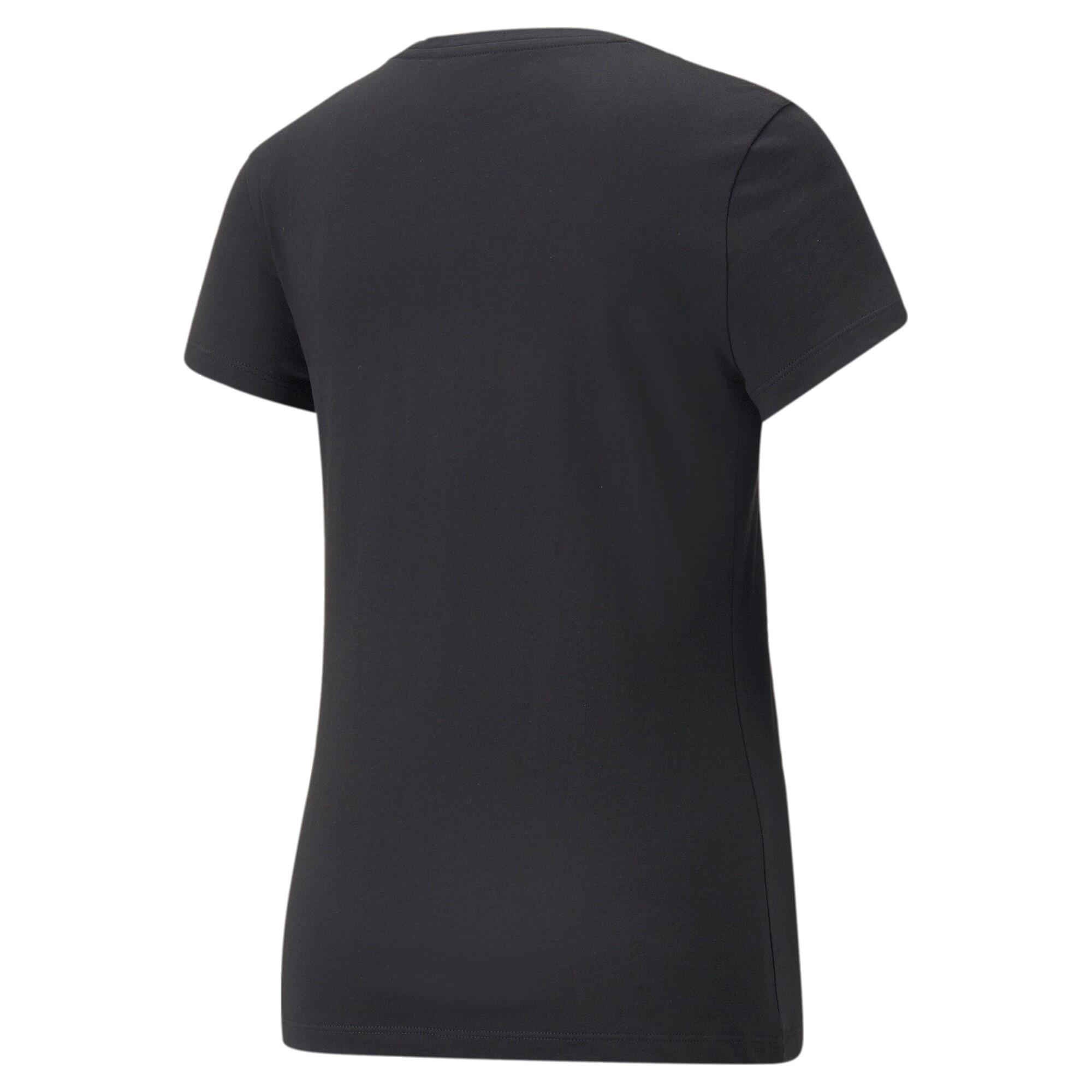 T-shirt Essentials+ Metallic Logo Donna PUMA Black Silver Metallic 7/7