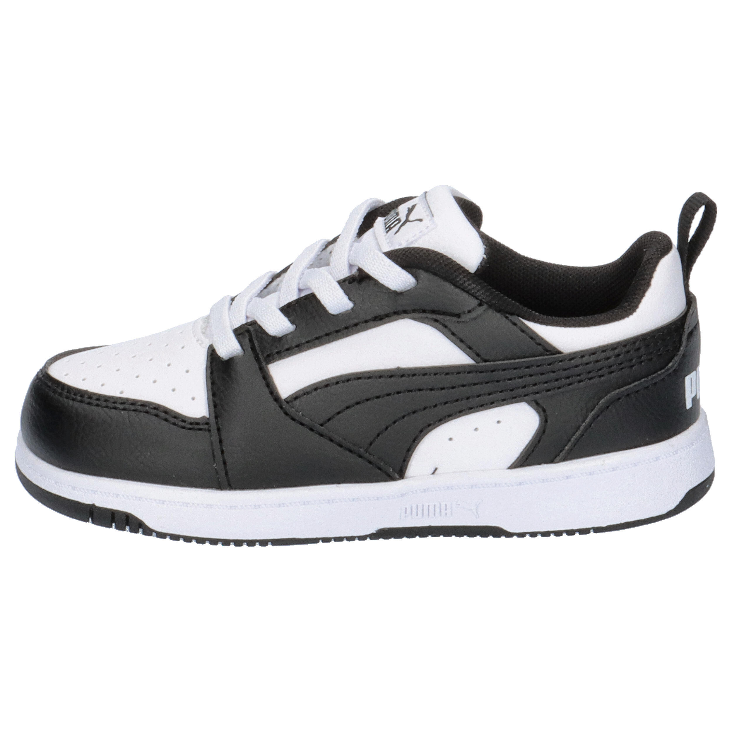 Rebound V6 Lo Sneakers Klein Kinder PUMA White Black 10/15