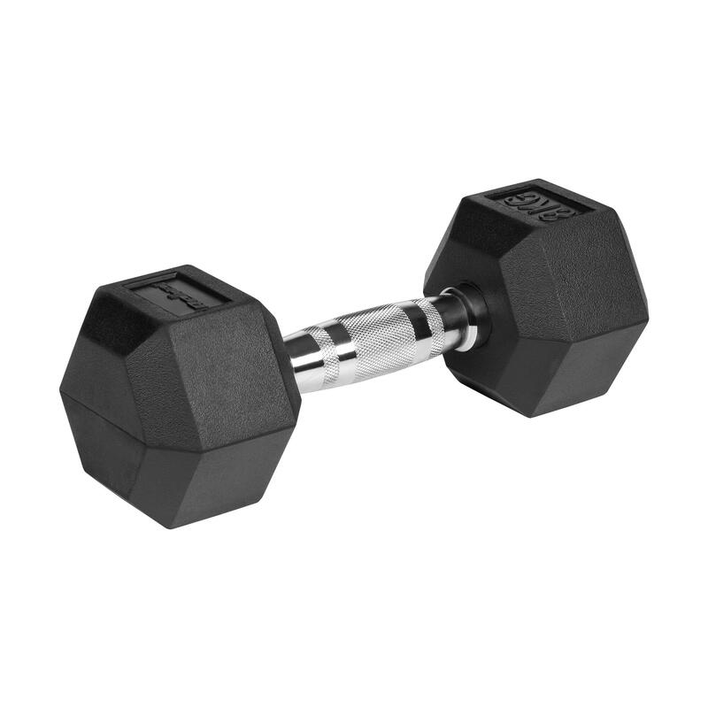 HEX 2x8kg haltere din fontă cauciucată Set hexagonal Rebel 16kg SOLID