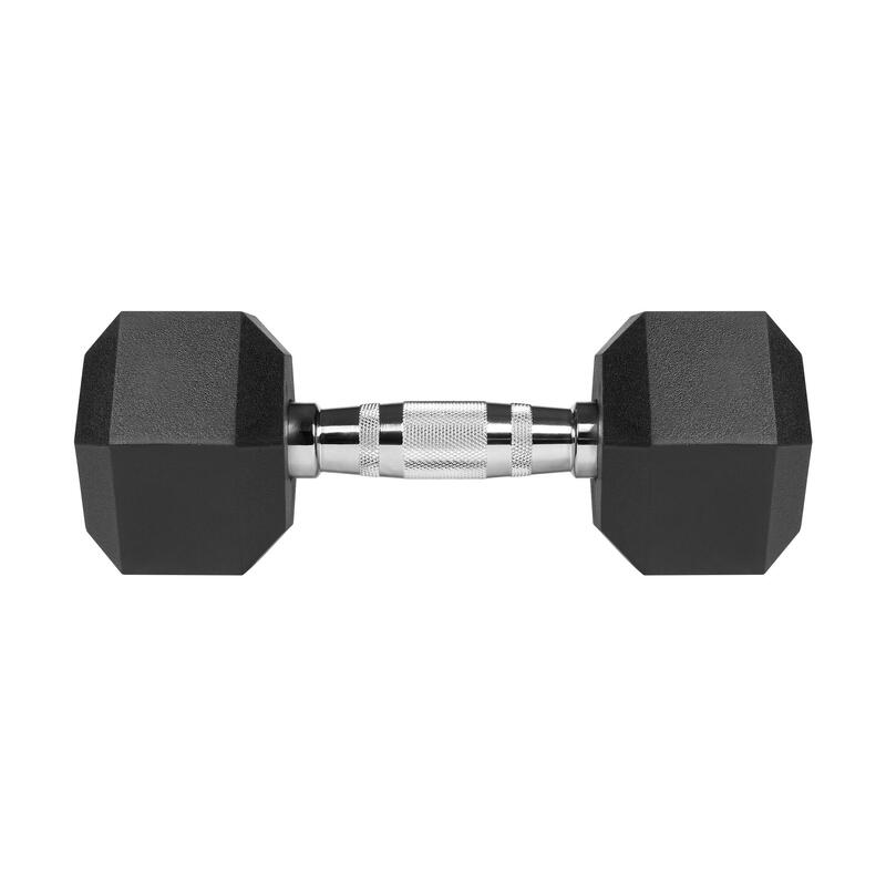 HEX 2x8kg haltere din fontă cauciucată Set hexagonal Rebel 16kg SOLID