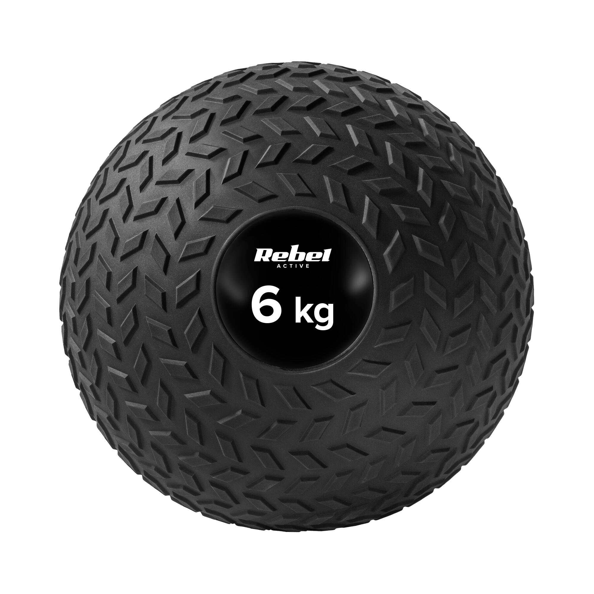 Piłka lekarska mała do ćwiczeń rehabilitacji slam ball 23cm 6kg Rebel 2/7