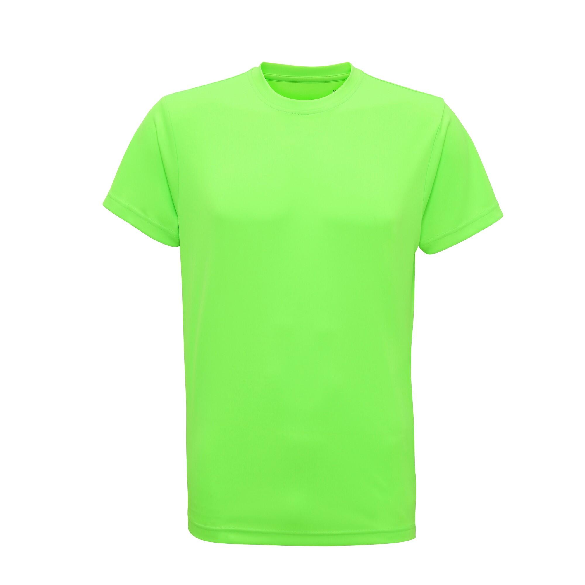 Uomo Maglietta fitness Tri Dri a maniche corte (verde fluorescente)