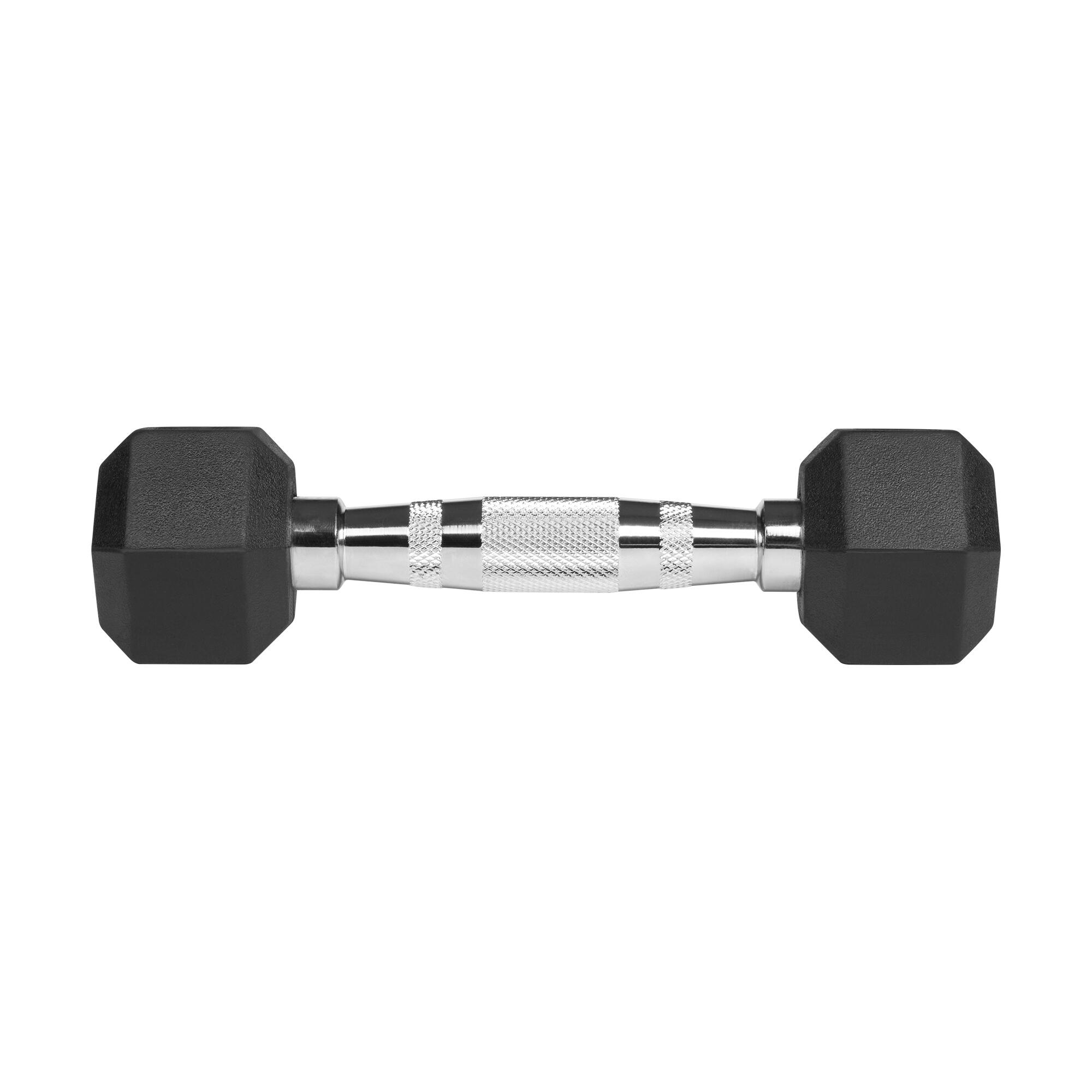 Hantle żeliwne gumowane HEX 2x1kg Rebel hexagonalne zestaw 2kg SOLIDNE 4/4