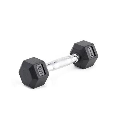 [Manubrio esagonale gommato palestra] Pesi professionali fino a 70 kg chrome