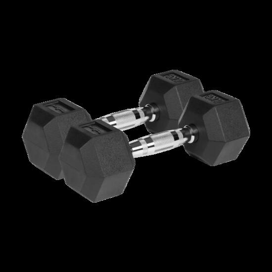 Hantle żeliwne gumowane HEX 2x4kg Rebel hexagonalne zestaw 8kg SOLIDNE