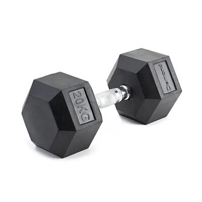 [Manubrio esagonale gommato palestra] Pesi professionali fino a 70 kg chrome