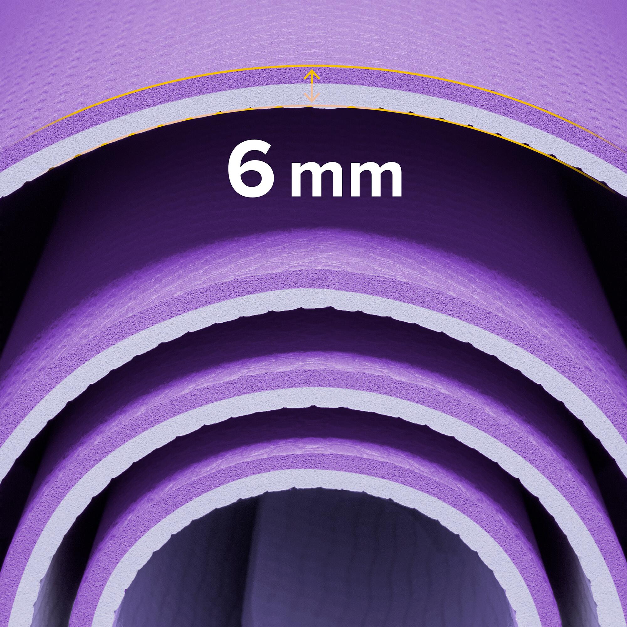 Mata gimnastyczna do ćwiczeń joga pilates fitness 183x61cm TPE 6mm Rebel 6/7