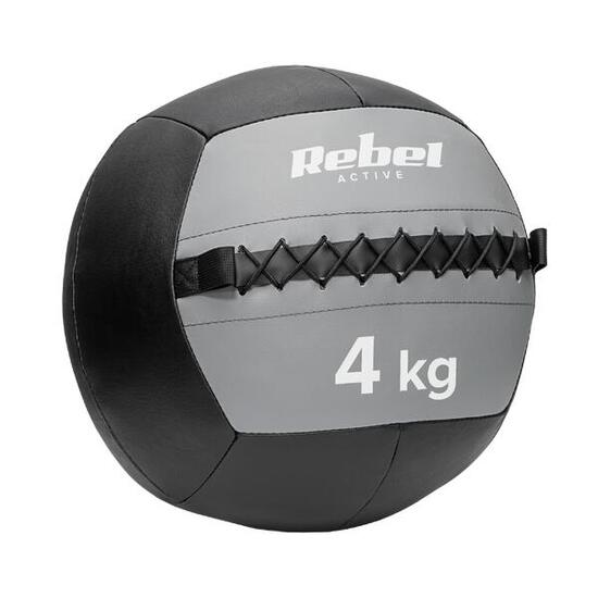 Piłka lekarska rehabilitacyjna do ćwiczeń 5 kg Rebel skórzana