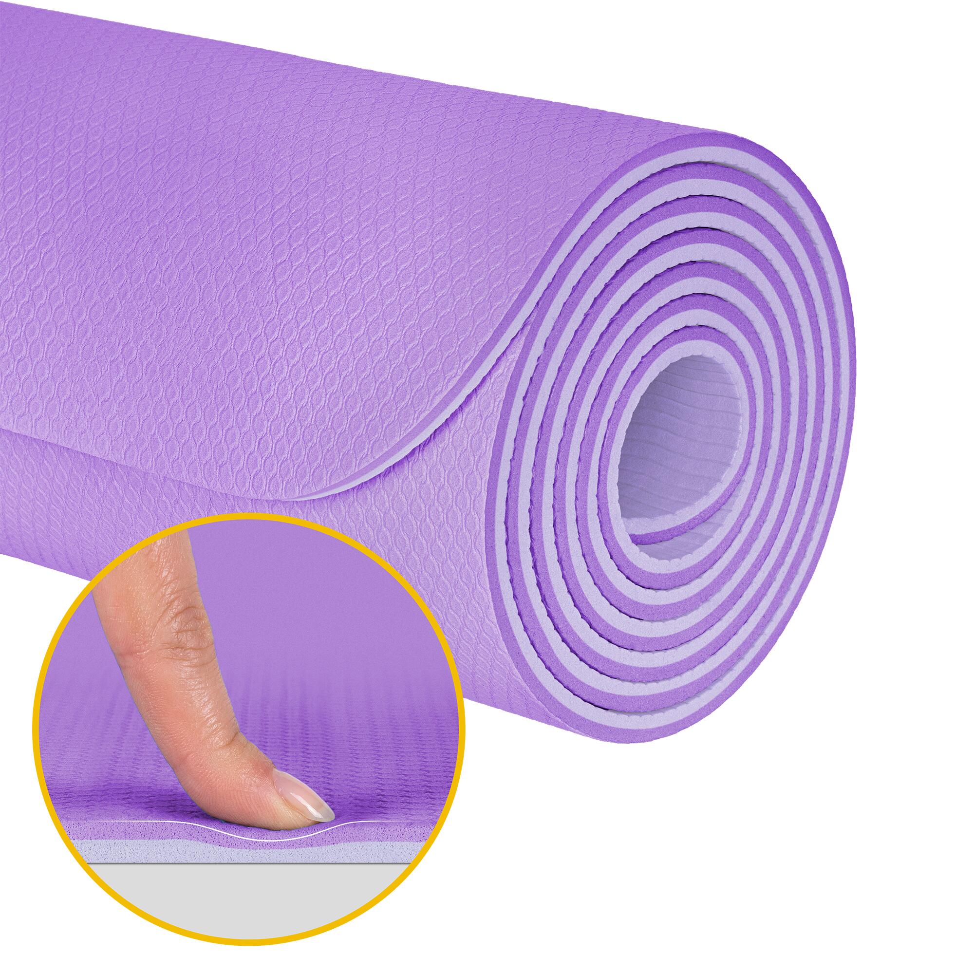 Mata gimnastyczna do ćwiczeń joga pilates fitness 183x61cm TPE 6mm Rebel 5/7